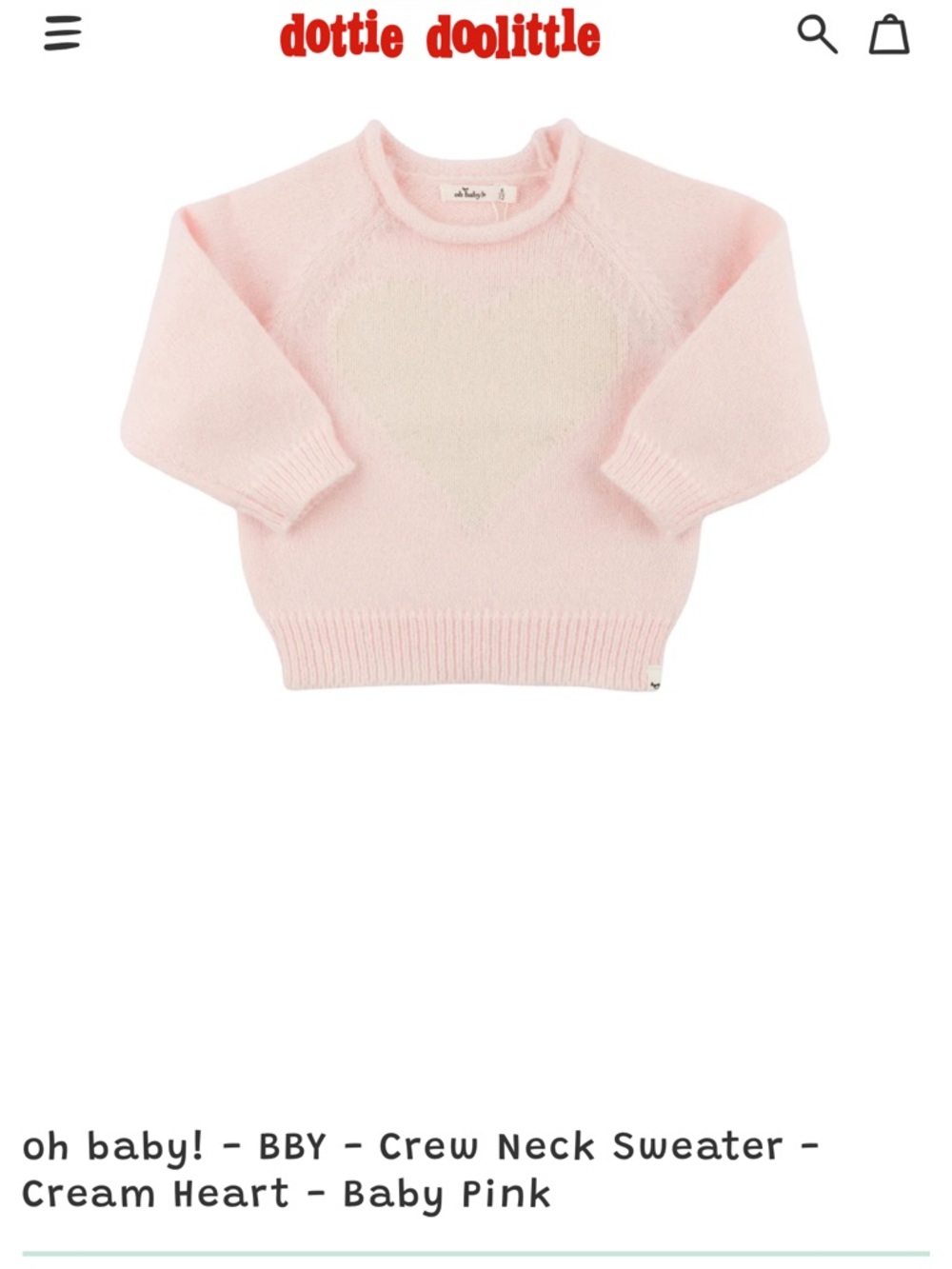 Oh Baby! Crewneck Heart Sweater